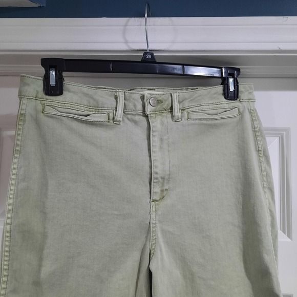 OAT New York‎ Jeans Womens 10/30 Green High Rise Wide Leg Crop Casual - Picture 3 of 11